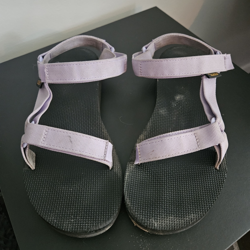 Teva Lavender and Black Sandals
